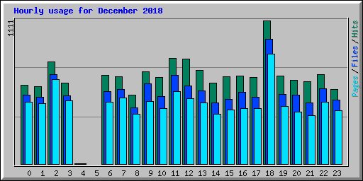 Hourly usage for December 2018