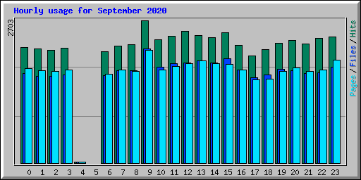 Hourly usage for September 2020