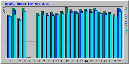 Hourly usage for May 2021