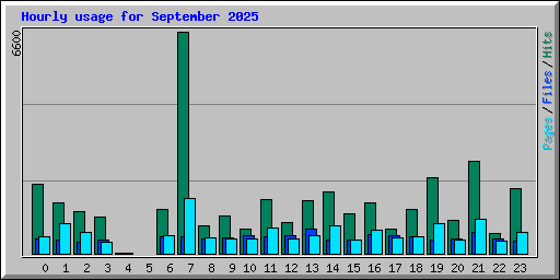 Hourly usage for September 2025