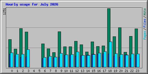 Hourly usage for July 2026